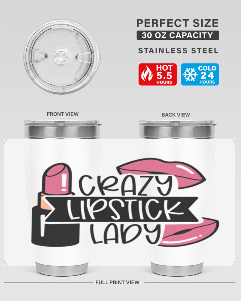 Crazy Lipstick Lady Style 108#- make up- Tumbler