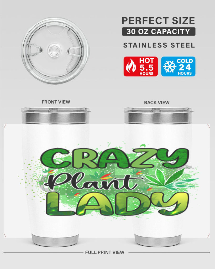 Crazy Plant Lady 64#- marijuana- Tumbler