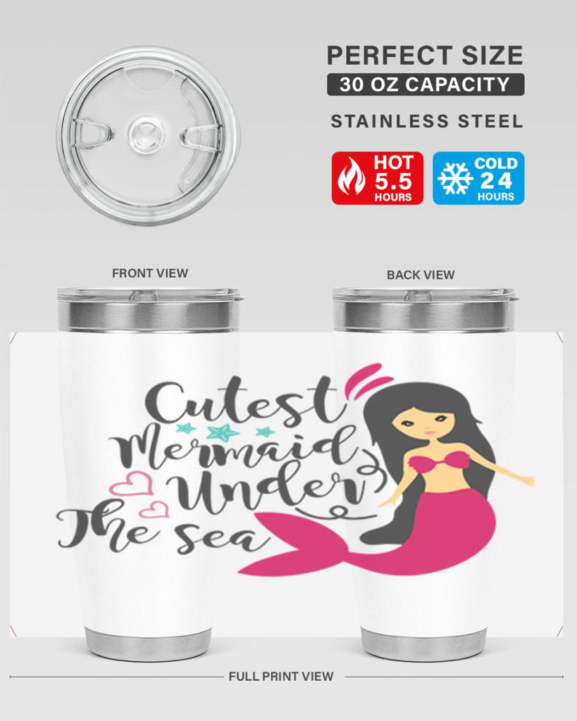 Cutest Mermaid under the sea 95#- mermaid- Tumbler