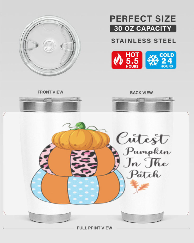 Cutest Pumpkin in the Patch 64#- fall- Tumbler