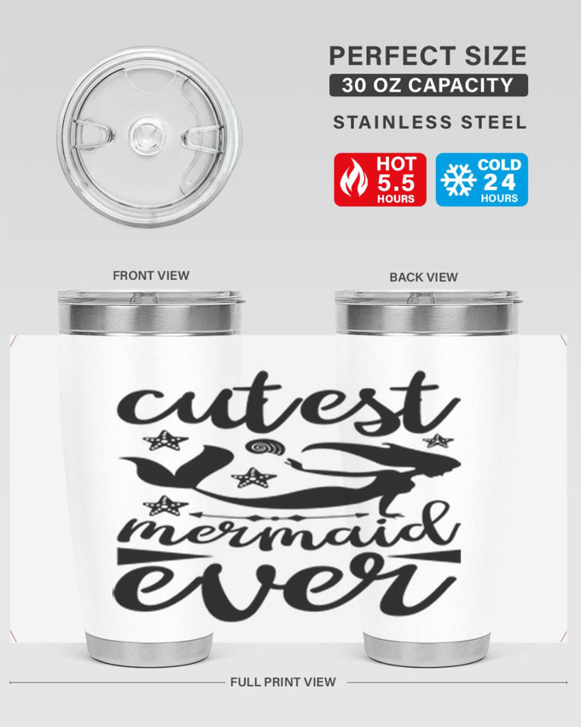 Cutest mermaid ever design 103#- mermaid- Tumbler
