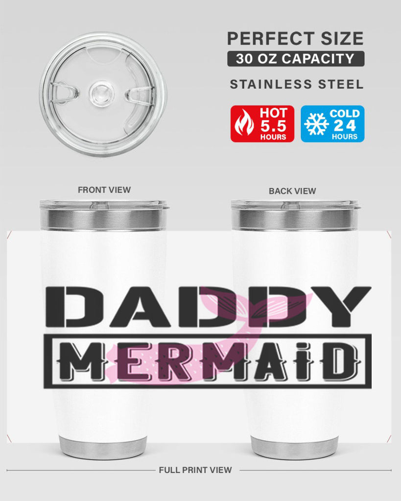 Daddy mermaid 112#- mermaid- Tumbler