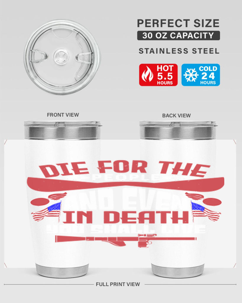 Die for the people and live Style 41#- Fourt Of July- Tumbler