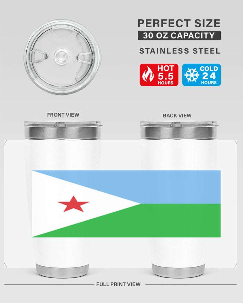 Djibouti 150#- world flags- Tumbler