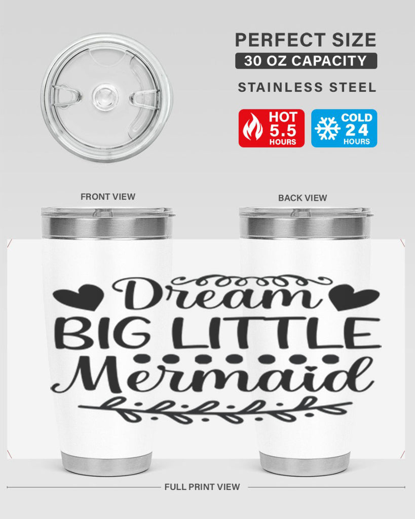 Dream big little mermaid 124#- mermaid- Tumbler