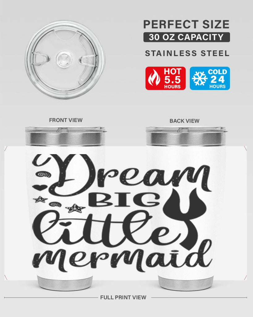 Dream big little mermaid 136#- mermaid- Tumbler