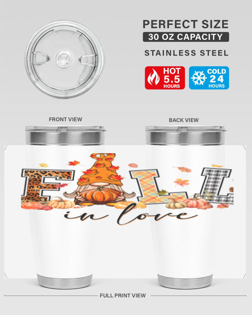 FALLinloveFallGnome 151#- fall- Tumbler