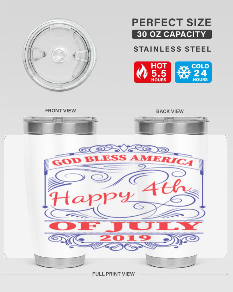 GOD BLESS AMERICA Happy thOF JULY Style 94#- Fourt Of July- Tumbler