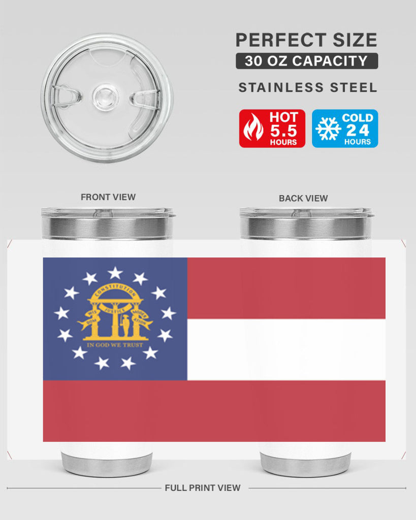 Georgia 42#- Us Flags- Tumbler