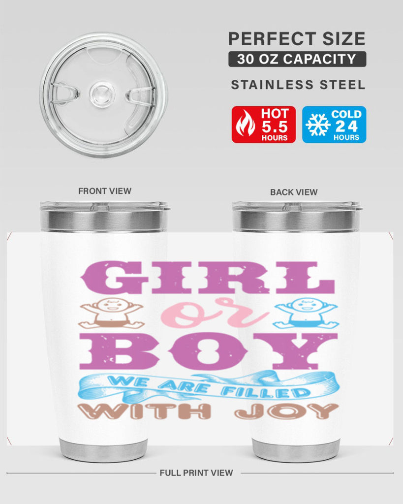 Girl or boy we are filled with joy Style 38#- baby shower- tumbler