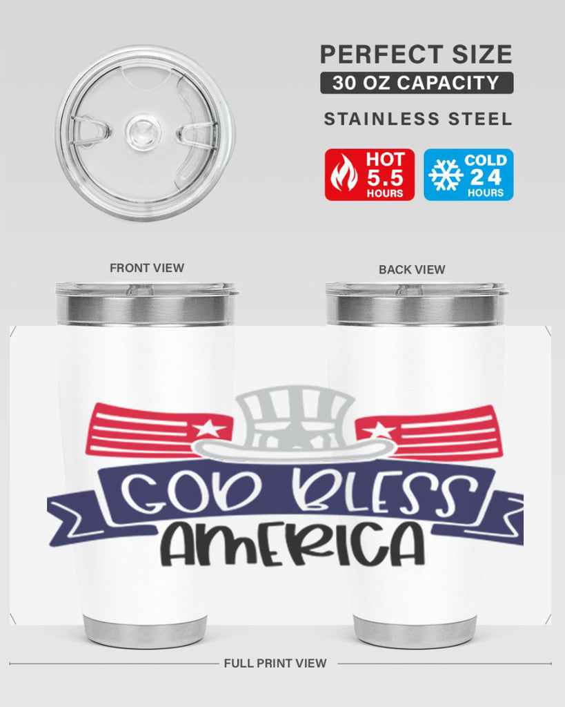 God Bless America Style 151#- Fourt Of July- Tumbler