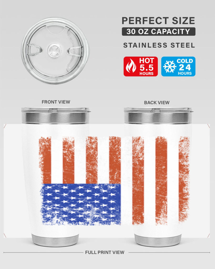 Grunge Flag 52#- Us Flags- Tumbler