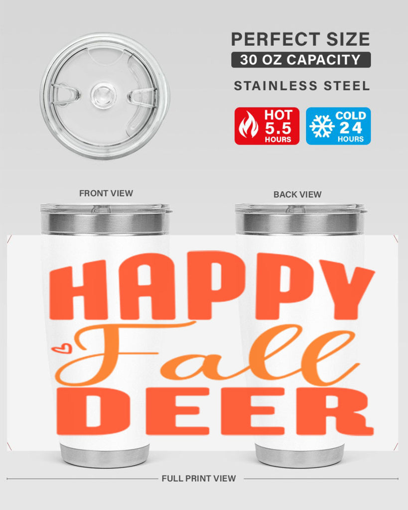 Happy Fall Deer Design 218#- fall- Tumbler