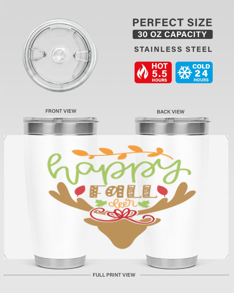 Happy Fall deer 219#- fall- Tumbler