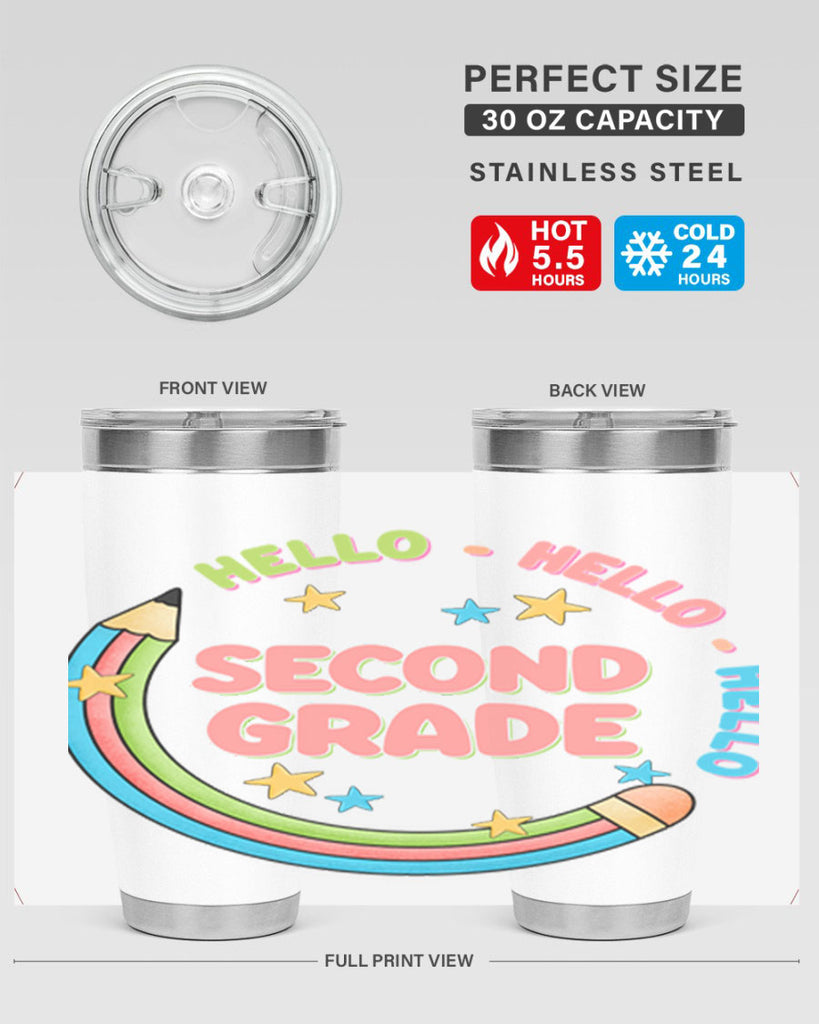 Hello 2nd Grade Pencil 10#- second grade- Tumbler