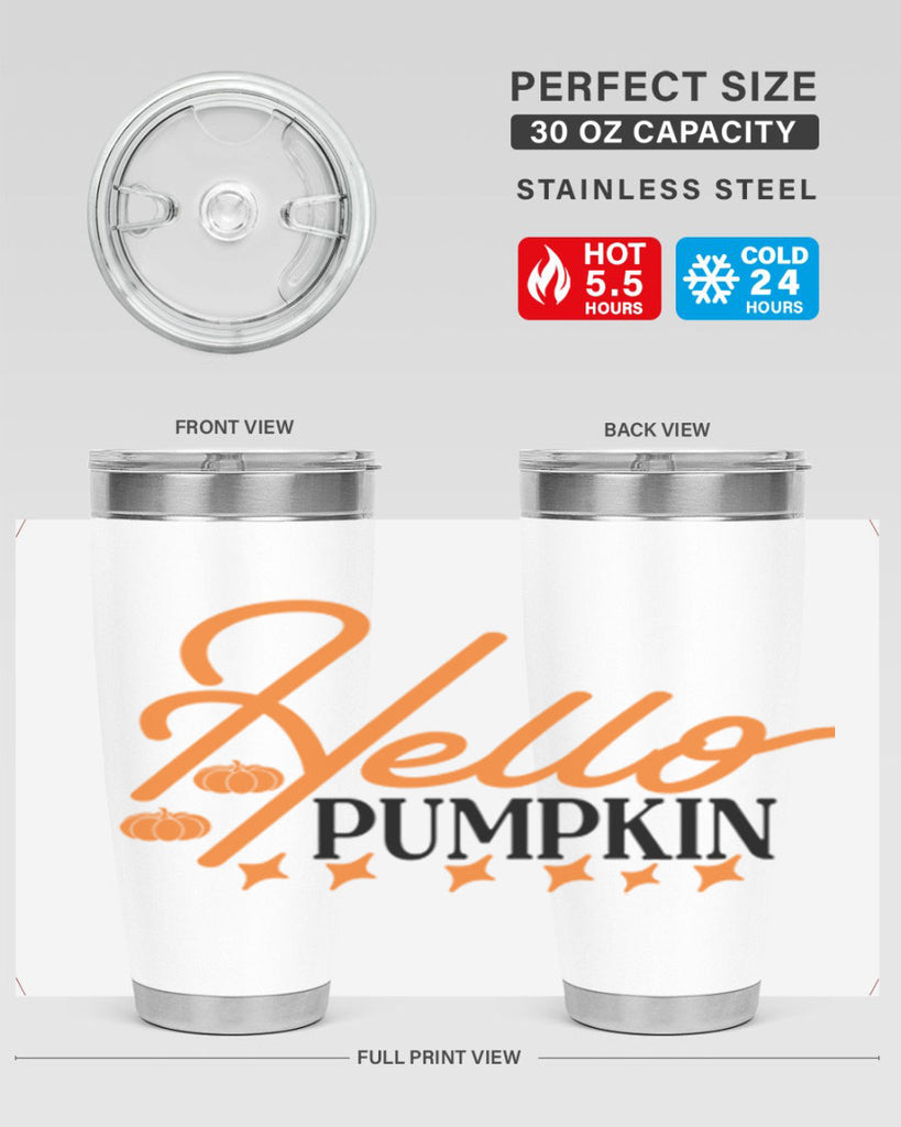 Hello Pumpkin 293#- fall- Tumbler