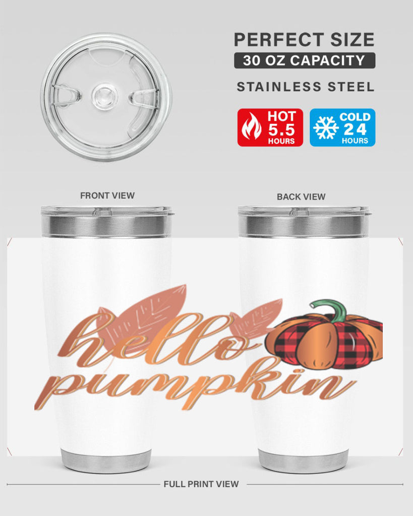 Hello Pumpkin 294#- fall- Tumbler