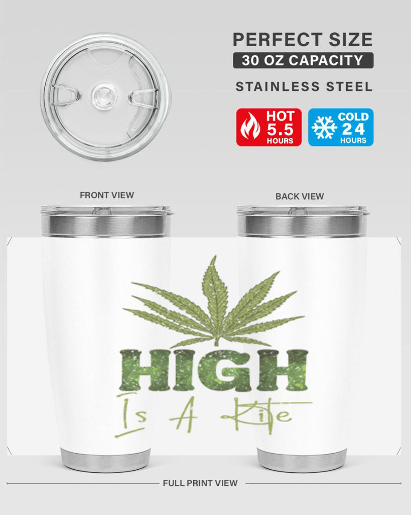 High Is A Kite Sublimation 115#- marijuana- Tumbler