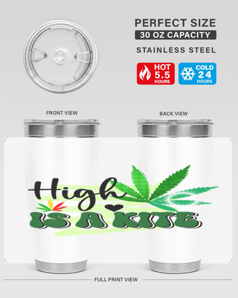 High is a Kite 116#- marijuana- Tumbler