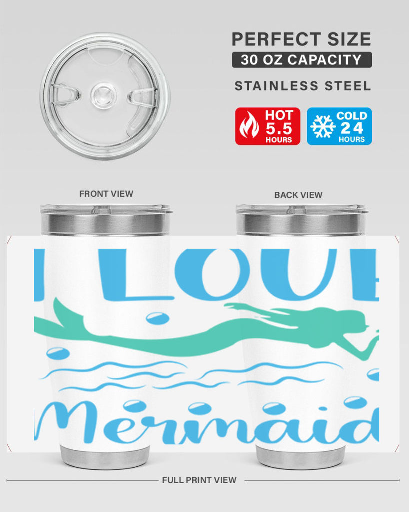 I Love Mermaid Design 231#- mermaid- Tumbler