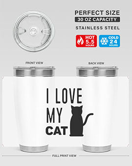 I Love My Cat Style 57#- cat- Tumbler