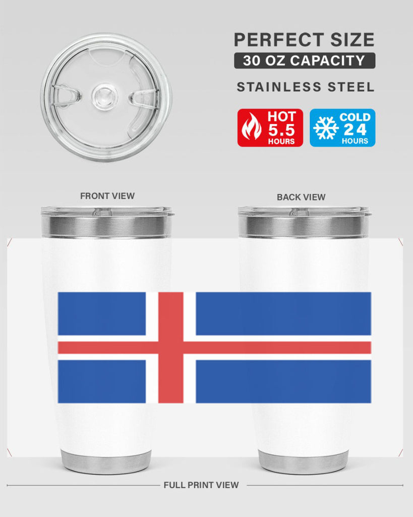 Iceland 122#- world flags- Tumbler