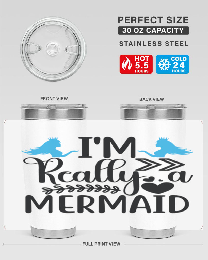 Im Really a Mermaid 262#- mermaid- Tumbler