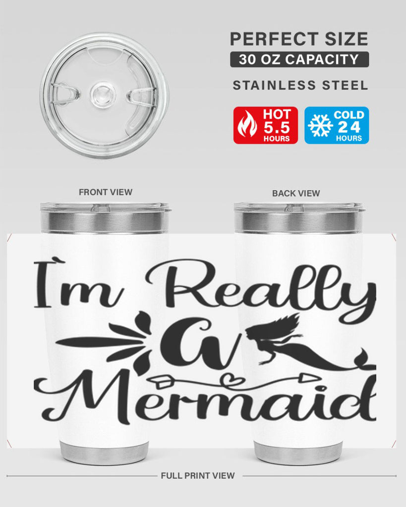 Im really a mermaid 261#- mermaid- Tumbler