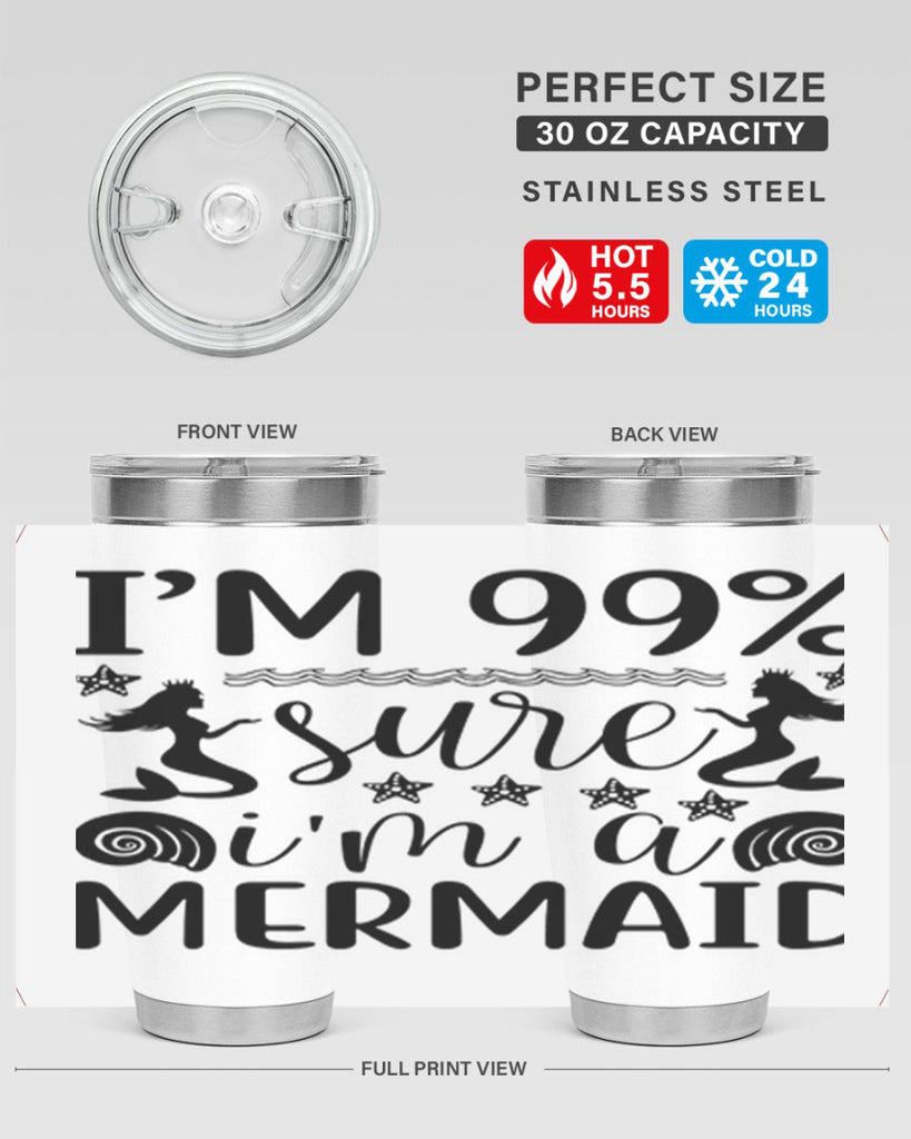 Im sure im a 254#- mermaid- Tumbler