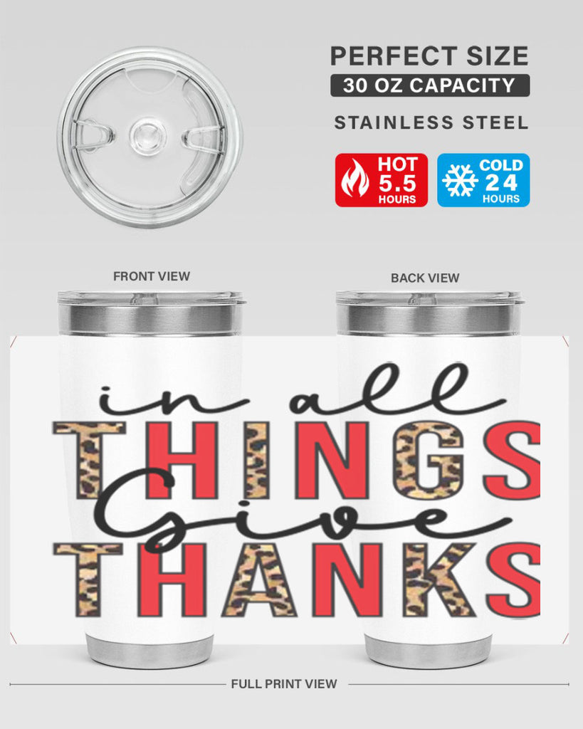 In all things give thanks 352#- fall- Tumbler