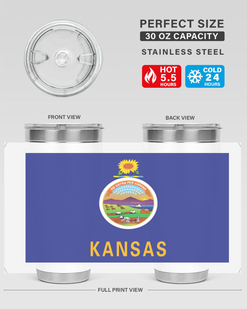 Kansas 36#- Us Flags- Tumbler