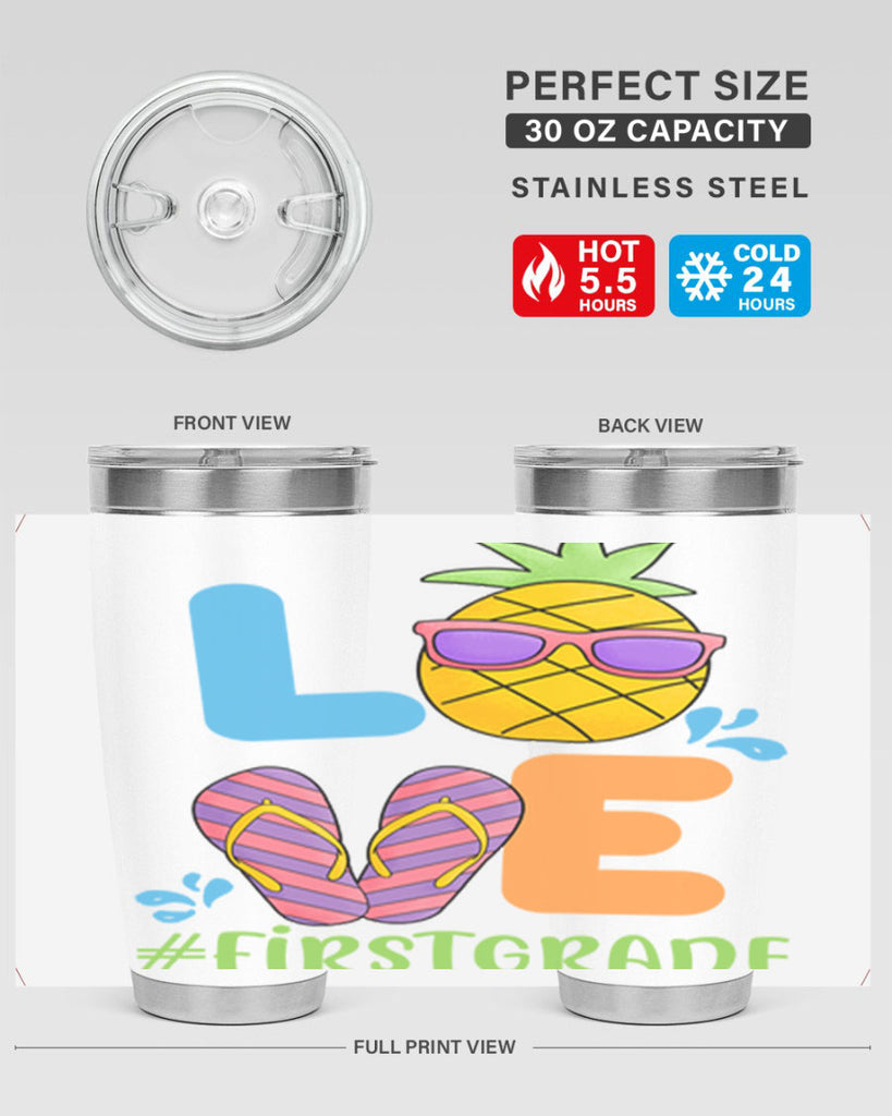 LOVE 1st Grade Summer Pineapple 8#- 1st grade- Tumbler