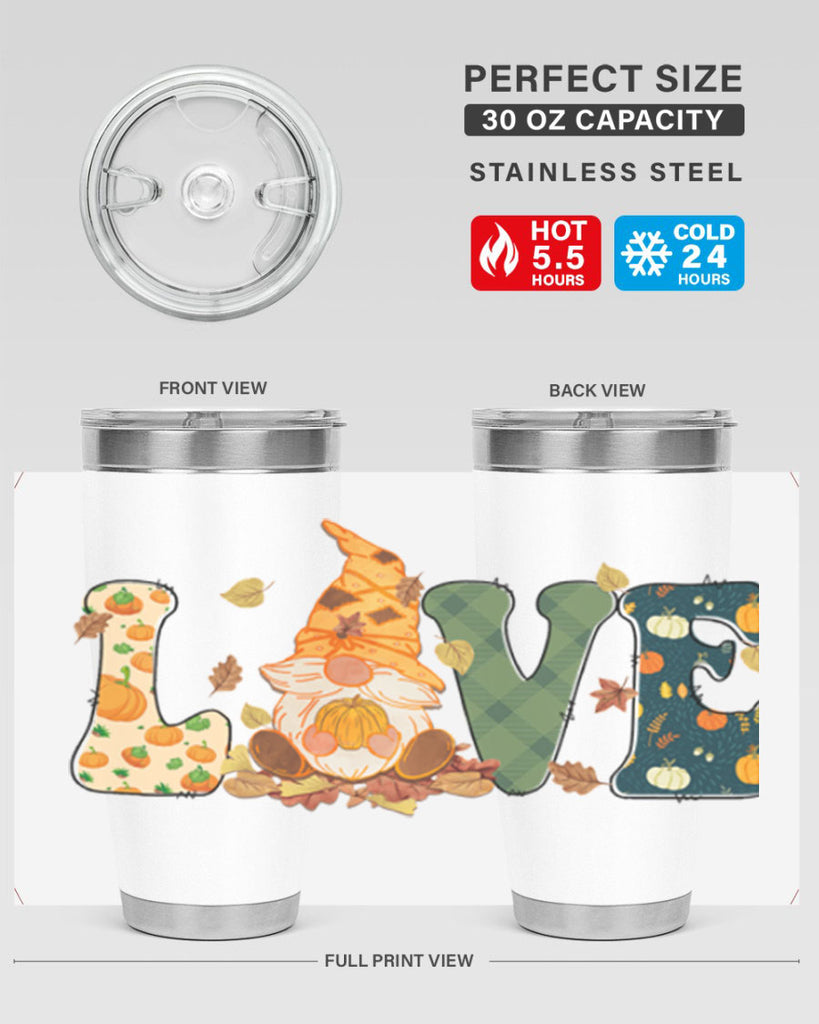 LOVEFallAutumnGnome 415#- fall- Tumbler