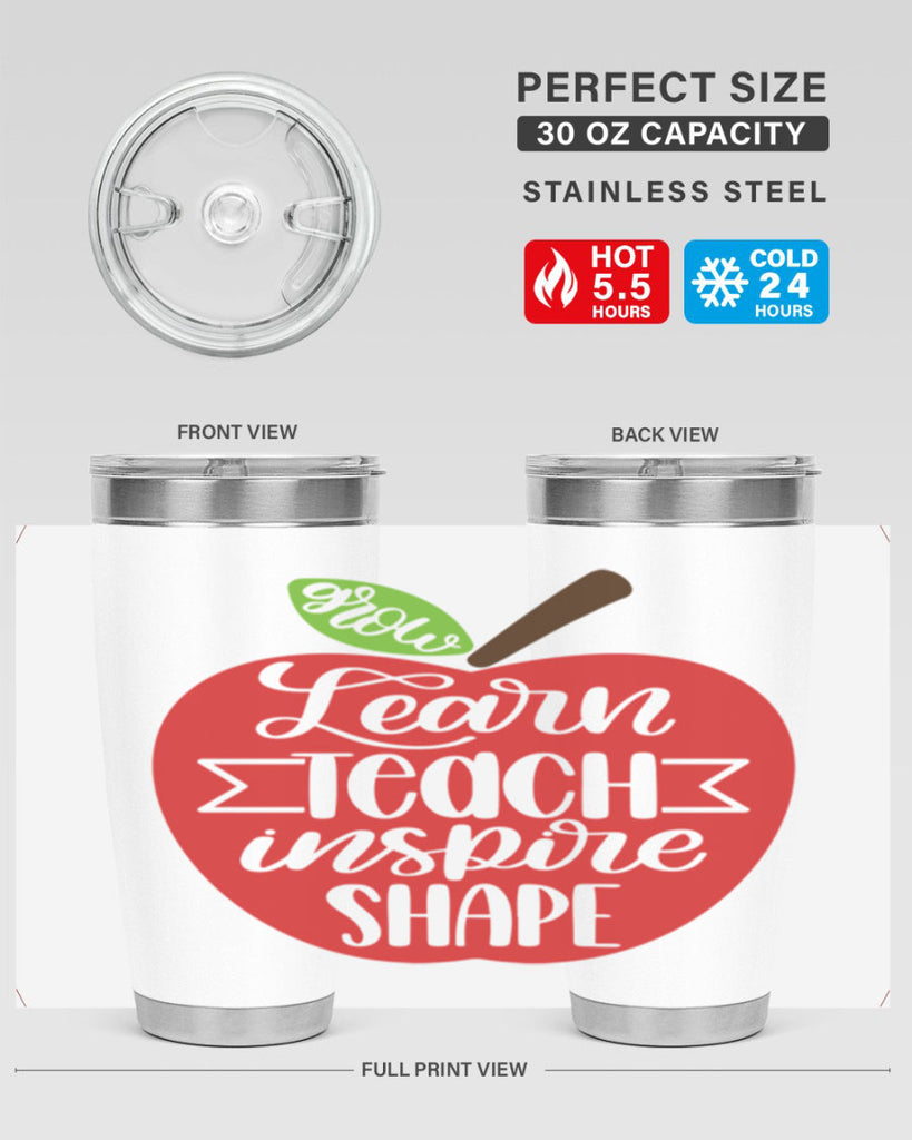 Learn Teach Inspire Shape Style 68#- teacher- tumbler