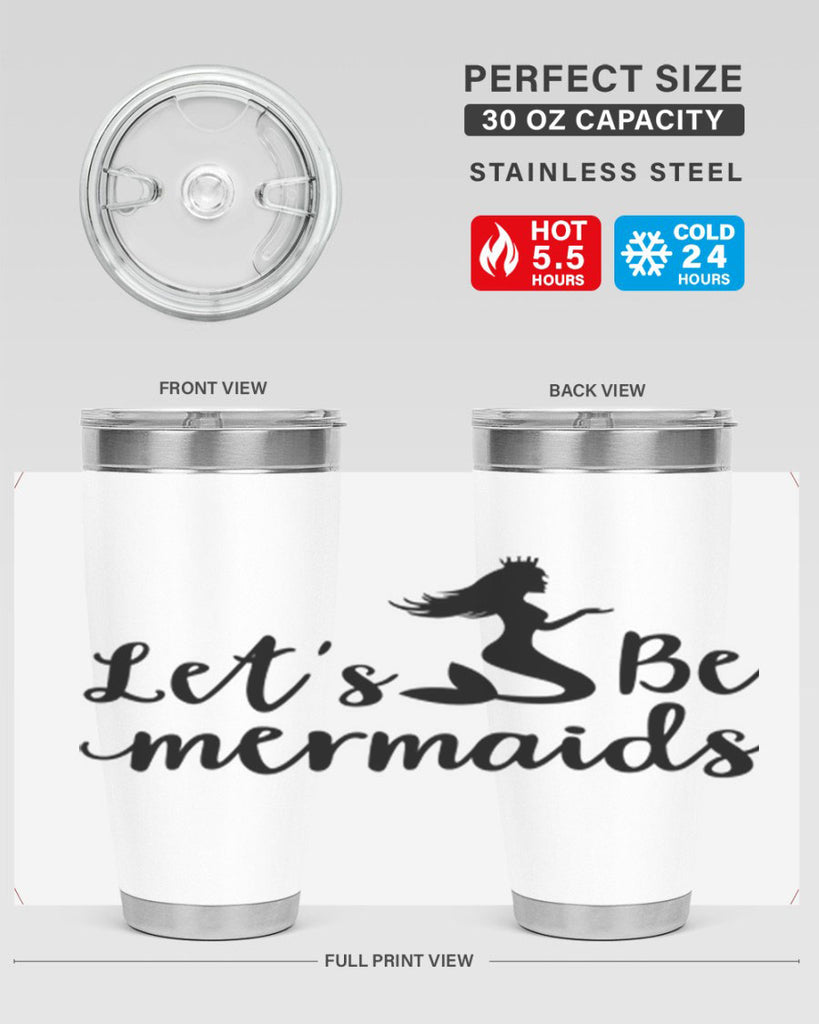 Lets be mermaids design 302#- mermaid- Tumbler