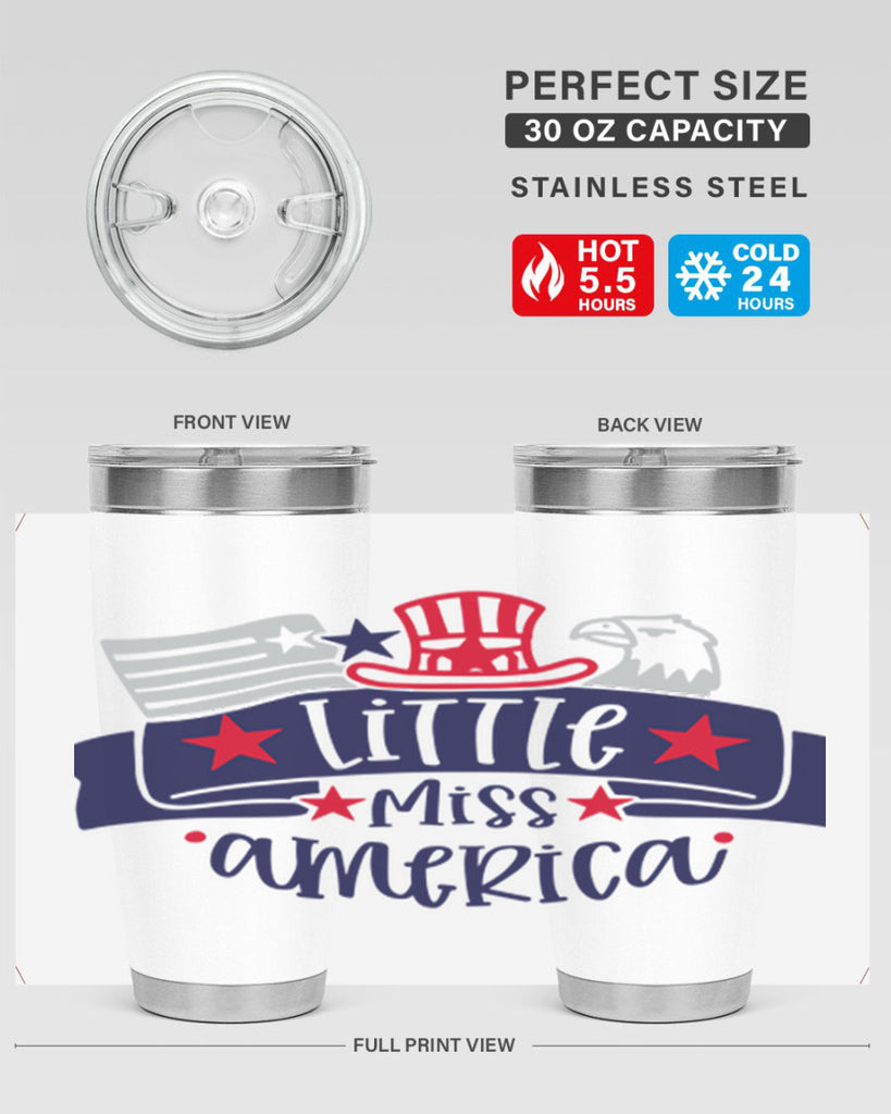 Little Miss America Style 162#- Fourt Of July- Tumbler