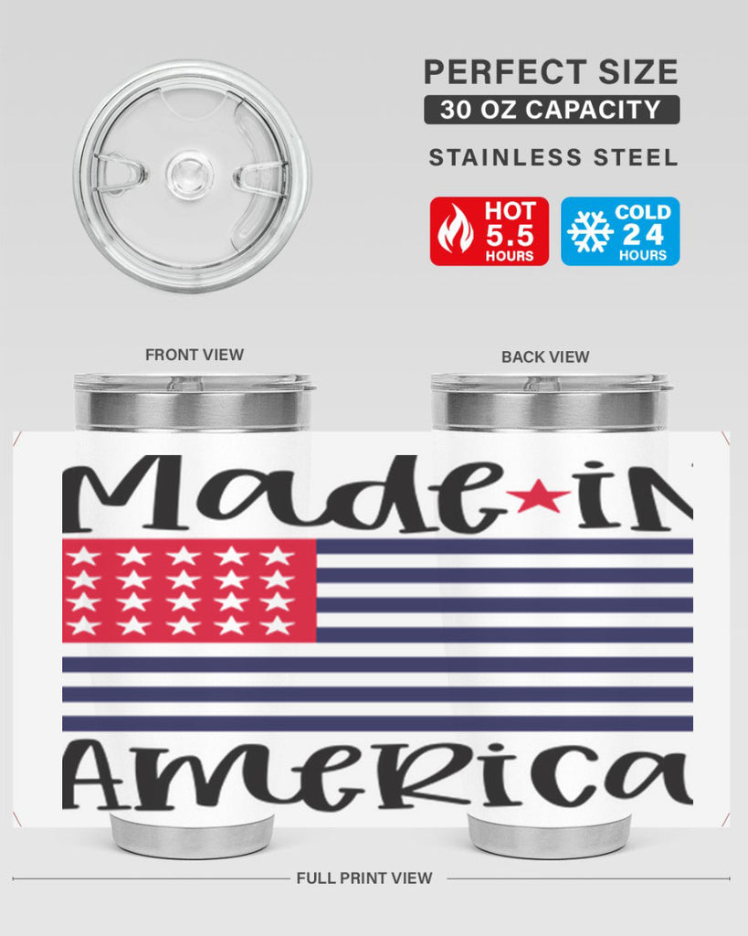 Made in America Style 164#- Fourt Of July- Tumbler