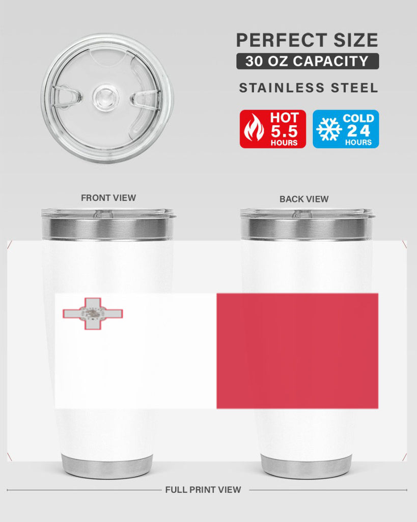 Malta 91#- world flags- Tumbler