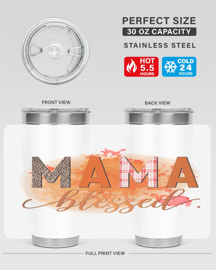 Mama Blessed 418#- fall- Tumbler