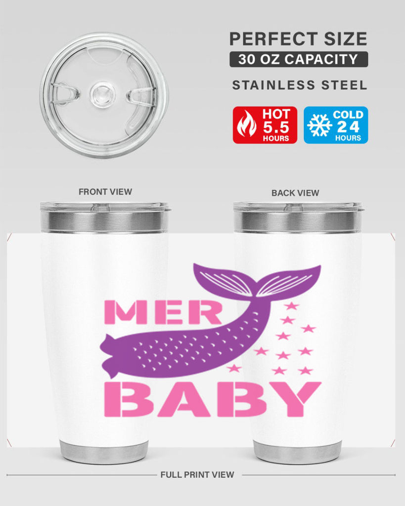 Mer Baby 321#- mermaid- Tumbler