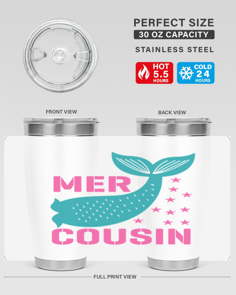 Mer Cousin 324#- mermaid- Tumbler