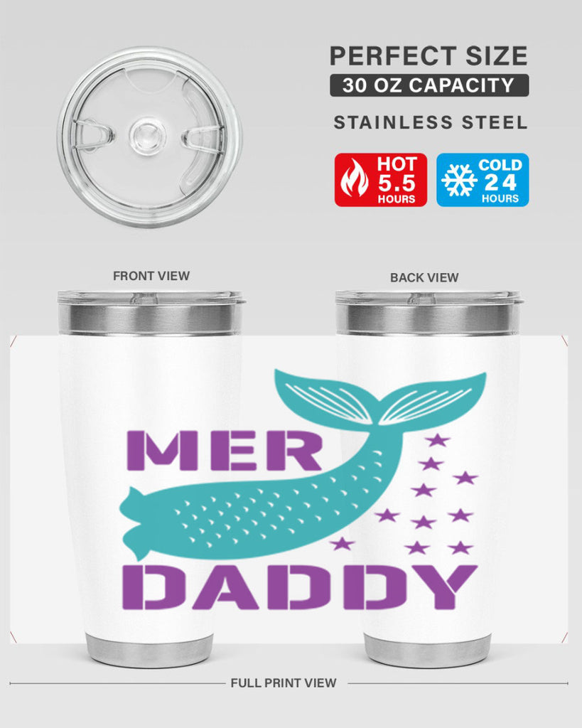 Mer Daddy 326#- mermaid- Tumbler