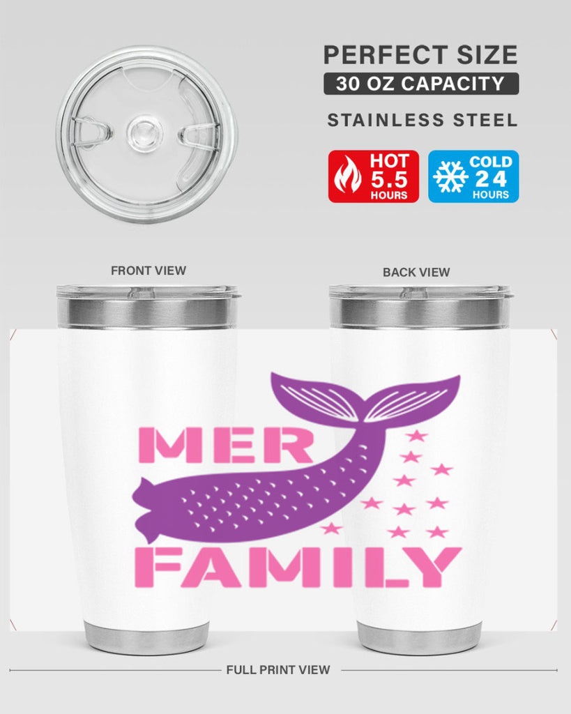 Mer Family 327#- mermaid- Tumbler