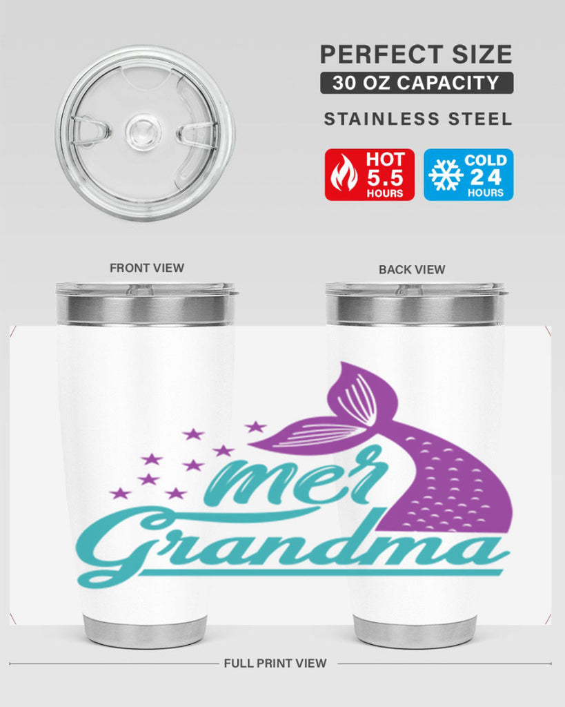 Mer Grandma 328#- mermaid- Tumbler