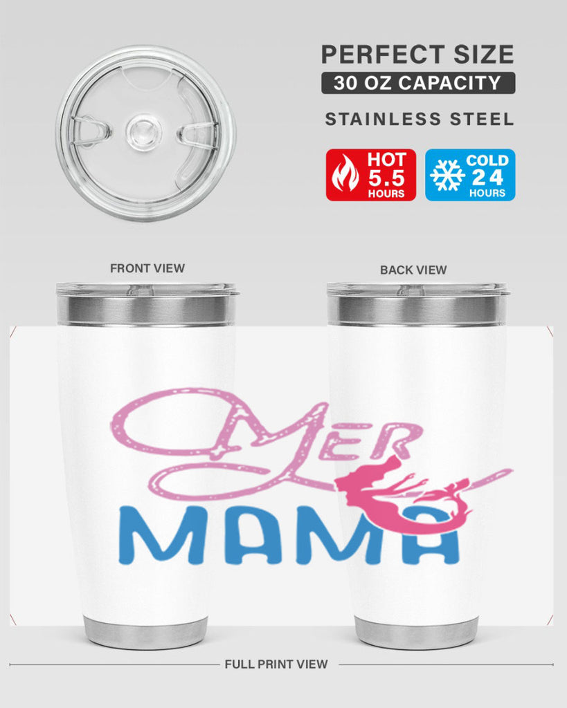 Mer Mama 333#- mermaid- Tumbler