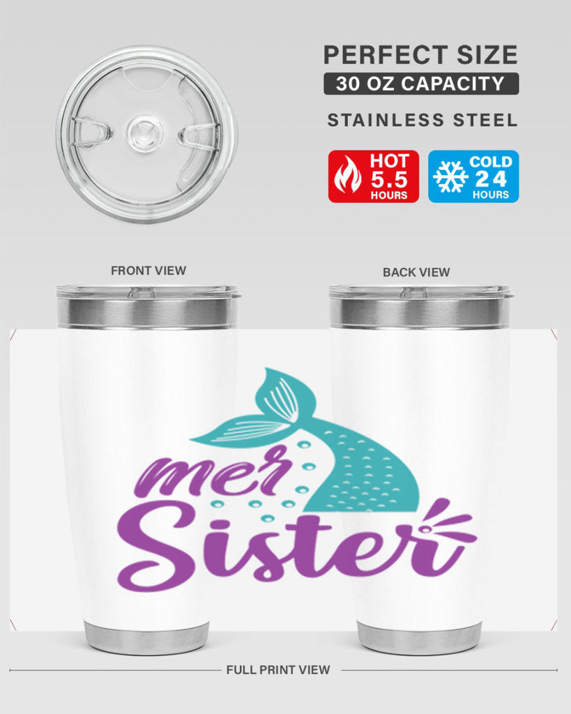Mer Sister 346#- mermaid- Tumbler