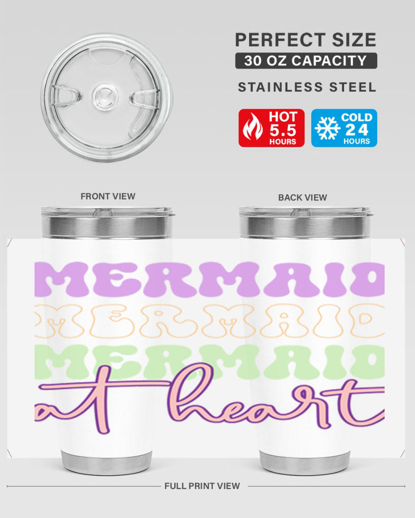 Mermaid At Heart 394#- mermaid- Tumbler