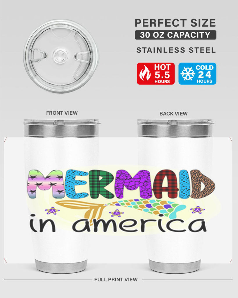 Mermaid In America 419#- mermaid- Tumbler