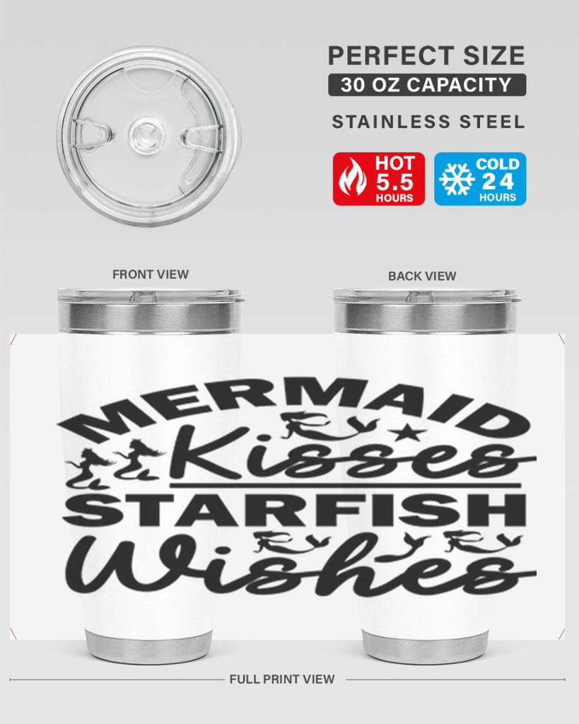 Mermaid Kisses Starfish Wishes 424#- mermaid- Tumbler