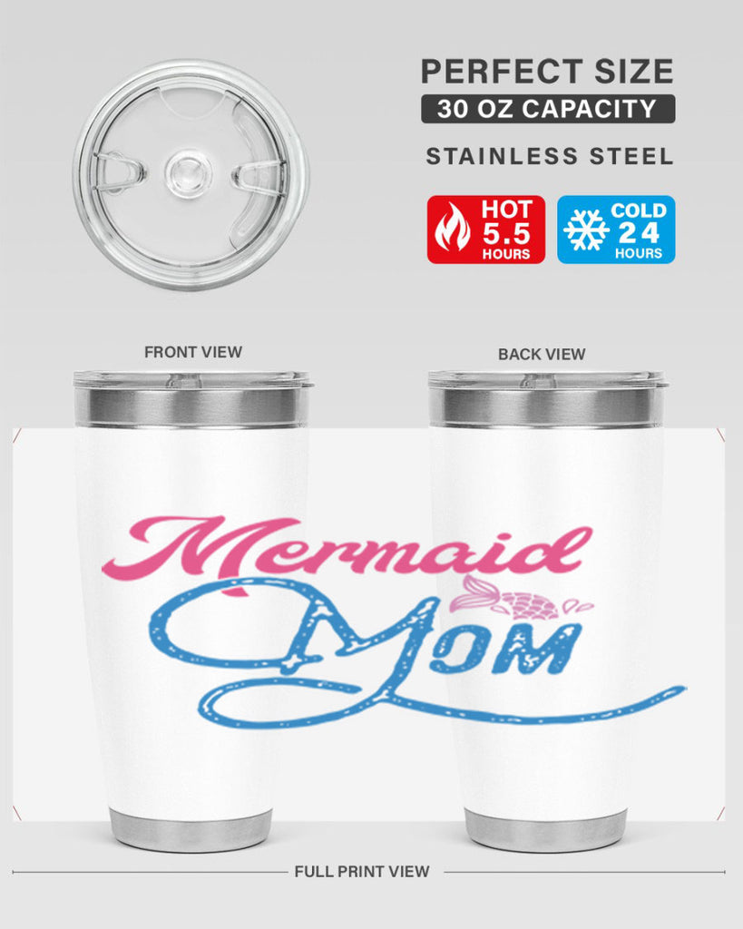 Mermaid Mom 371#- mermaid- Tumbler